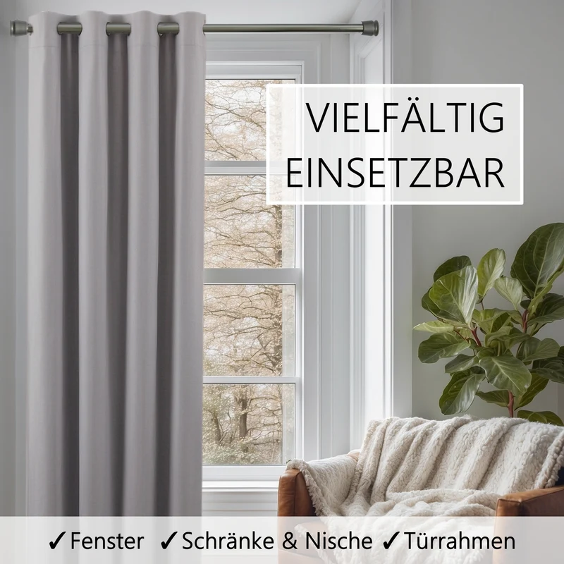 Türvorhang & Stange silber