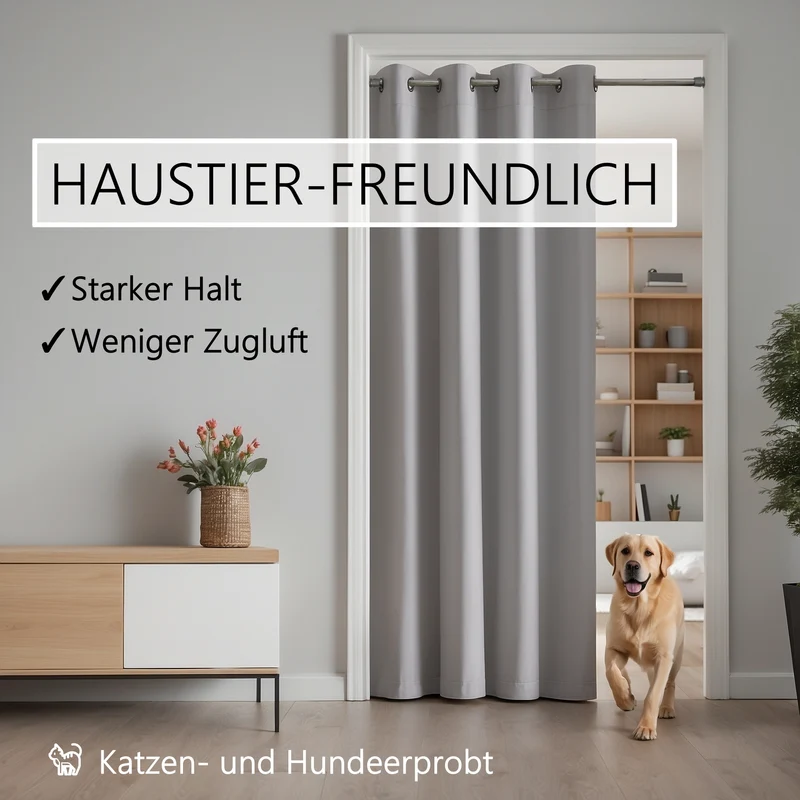 Türvorhang & Stange silber