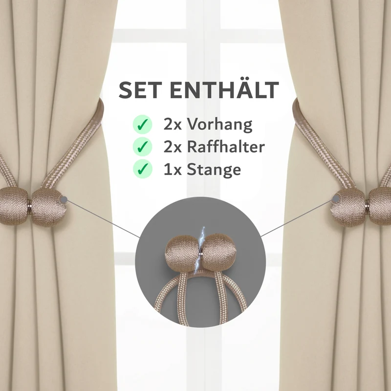 Verdunkelungs-Vorhang-Set