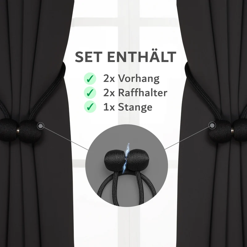 Verdunkelungs-Vorhang-Set