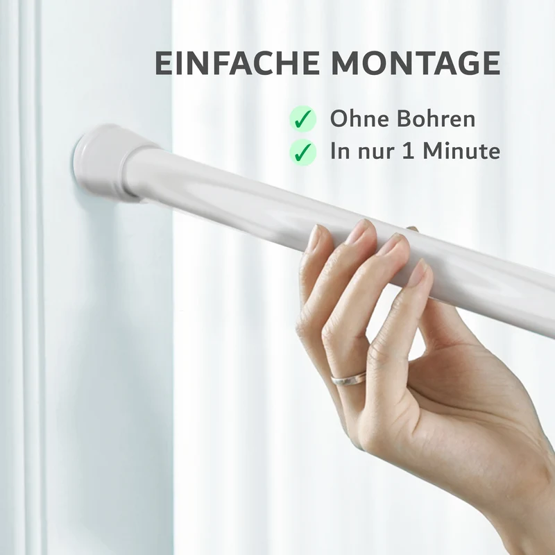 Vorhang-Set mit Klemmstange