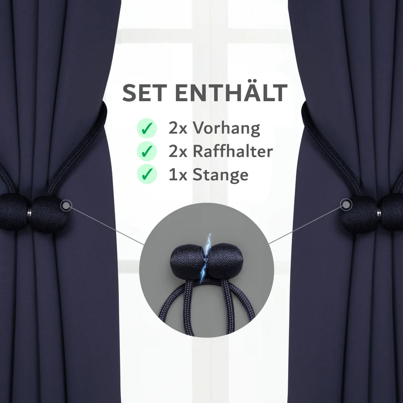 Vorhang-Set mit Klemmstange