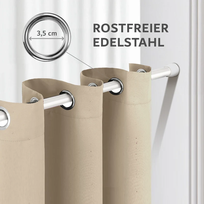 Vorhang-Set mit Klemmstange