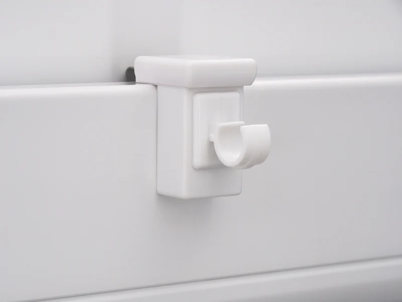 Fensterhaken 10–27 mm für Gardinenstangen bis Ø 10 mm