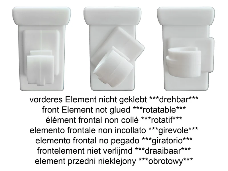 Fensterhaken 10–27 mm für Gardinenstangen bis Ø 10 mm