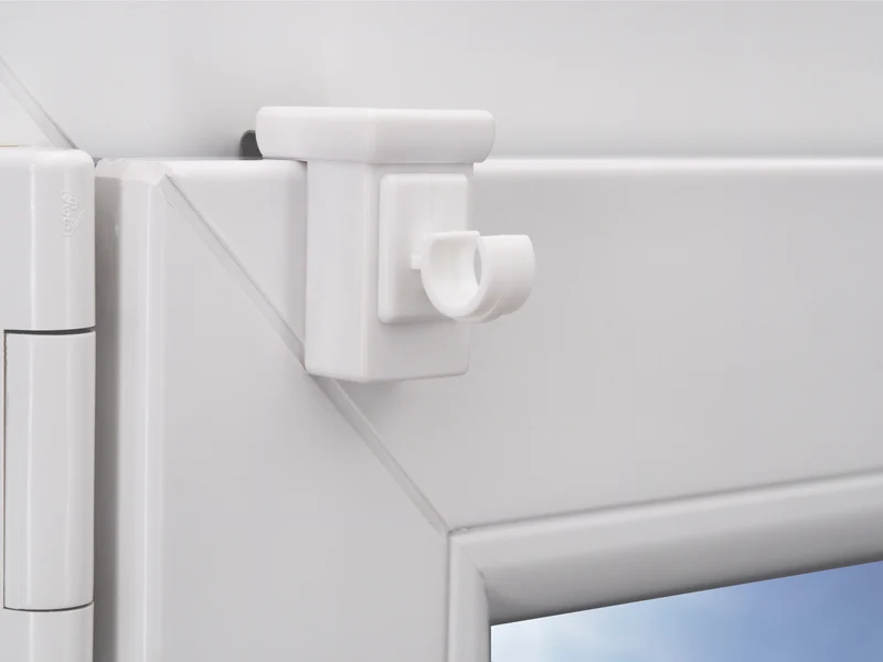 Fensterhaken 10–27 mm für Gardinenstangen bis Ø 10 mm