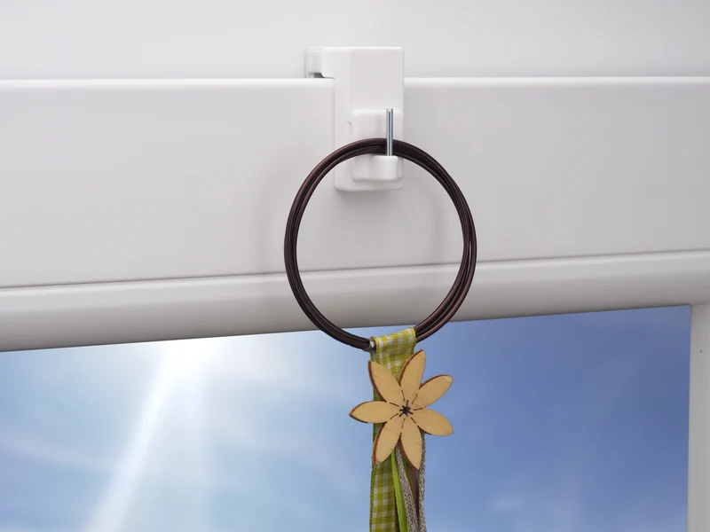 Fensterhaken aus Kunststoff 10–24 mm für Deko & Vitragestangen