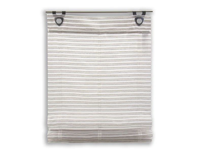 Raffrollo Bambusoptik taupe creme mit Haken ohne Bohren Rollo 45/60/80/95x130cm