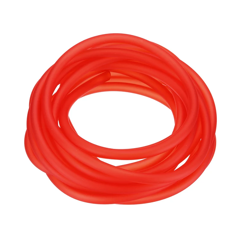 Fuel Line Hose Tube, Rubber Petrol Fuel Gas Line Pipe 3/16" ID 16.4ft, Red