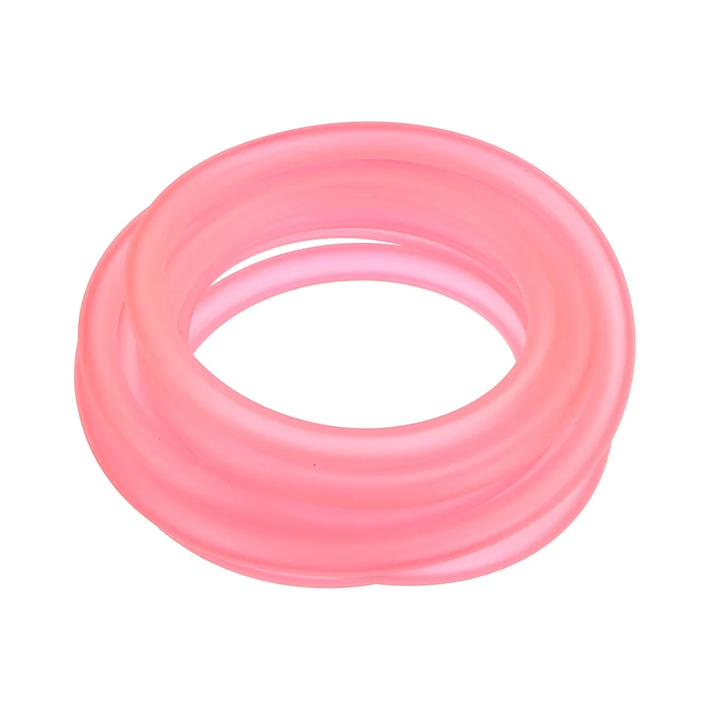 Fuel Line Hose Tube, Rubber Petrol Fuel Gas Line Pipe 3/16" ID 8.2ft, Pink