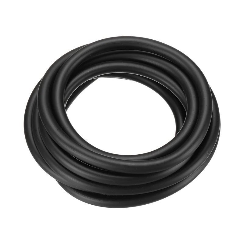 Fuel Line Hose Tube, Rubber Petrol Fuel Gas Line Pipe 3/16" ID 8.2ft, Black