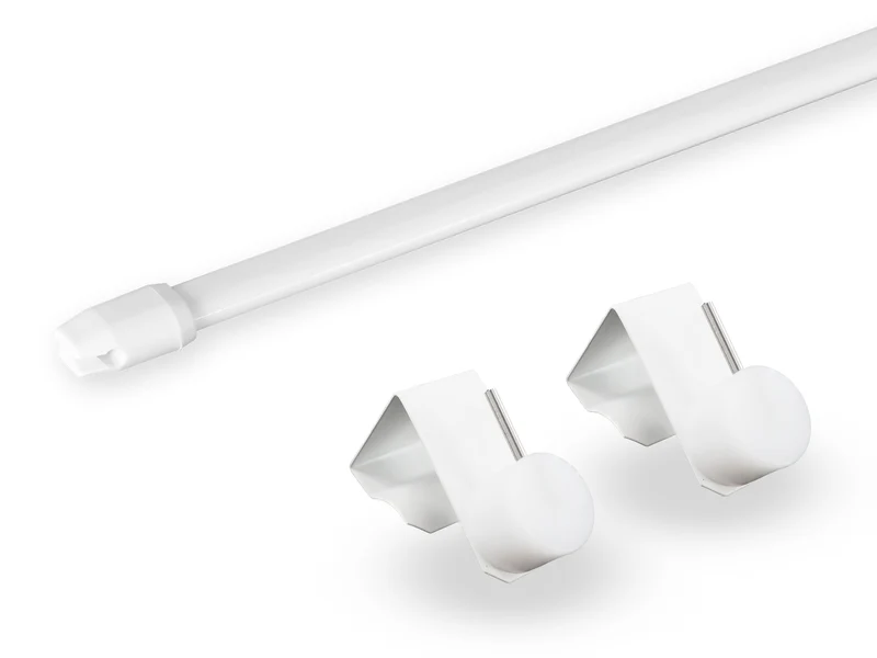 Gardinenstange Easy ausziehbar mit Fensterhaken 15–20 mm
