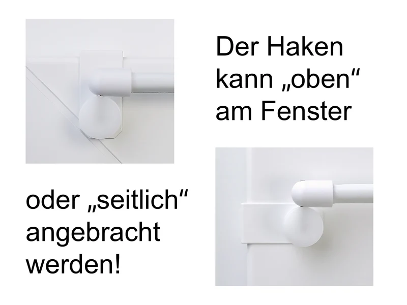 Gardinenstange Creativ ausziehbar mit Fensterhaken 15–20 mm