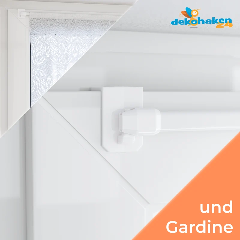 Fensterhaken 15–25 mm aus Kunststoff – Weiß oder Transparent