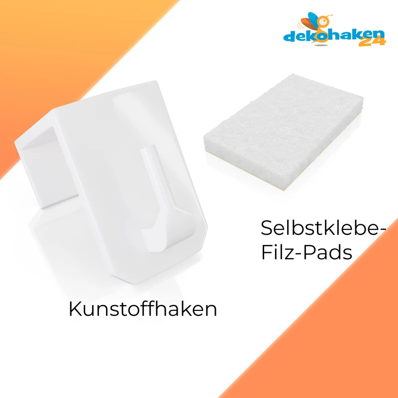 Fensterhaken 15–25 mm aus Kunststoff – Weiß oder Transparent