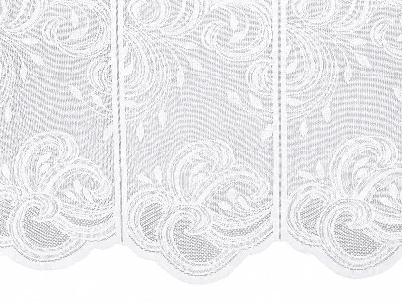nach Maß Scheibengardine Jacquard weiß Ornament Höhe 80/100/120cm 7046