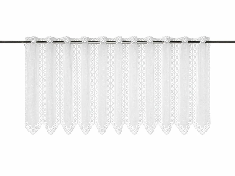 Scheibengardine Jacquard weiß Kleinfenster HxB 45x150cm