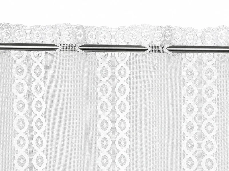 Scheibengardine Jacquard weiß Kleinfenster HxB 45x150cm