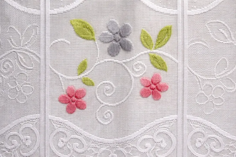 Bistro Bogen Scheibengardine 2342 Set 2 tlg. farbig Blume