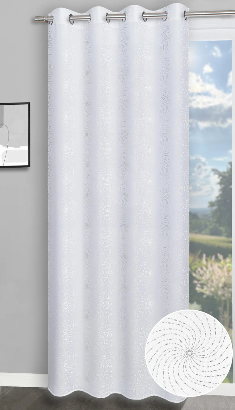 Ösenschal "Bozen" weiß silber BxH 135x235cm