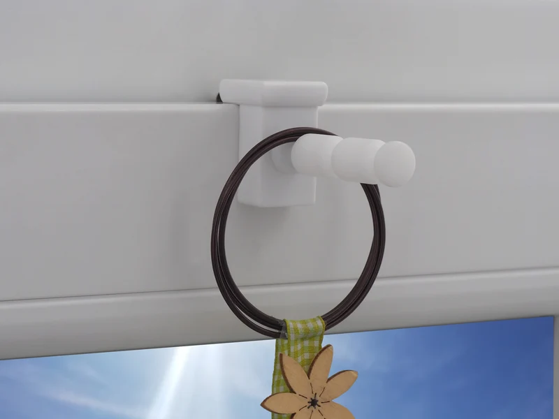 Fensterhaken/Dekohaken mit Distanzhalter, Größe M, Klemmbereich 10-27 mm