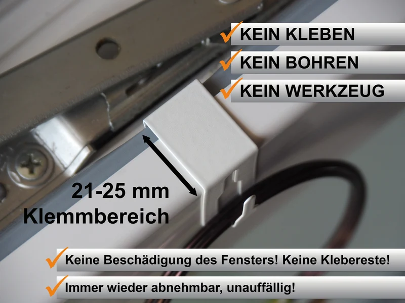 Schmaler Fensterhaken 10–25 mm für Fensterdeko & Vitragestangen