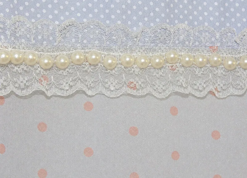 Scheibengardine Schlaufen Panneaux Kleinfenster HxB 48x140 apricot Perlen Bistro