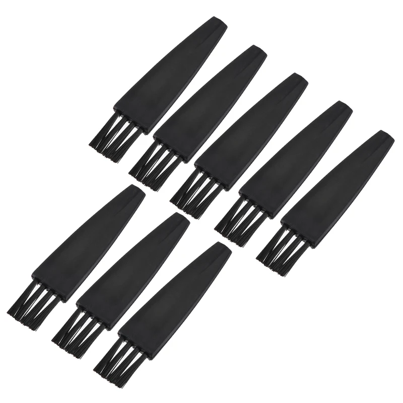8Pcs Shaver Cleaning Brush Tools Black with 2 Inch Plastic Handle
