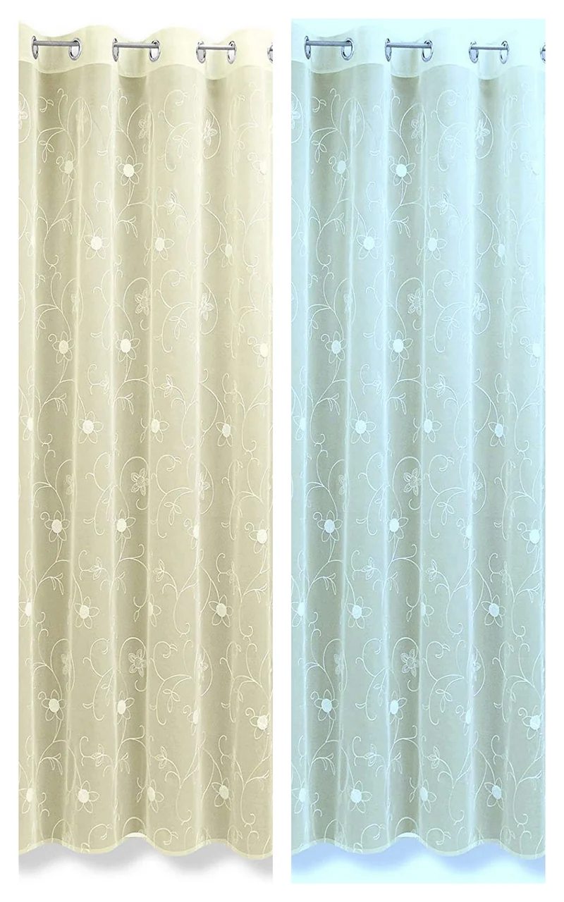 Ösenschal 140x245cm SUPERSTAR Gardine mit Ösen bestickt
