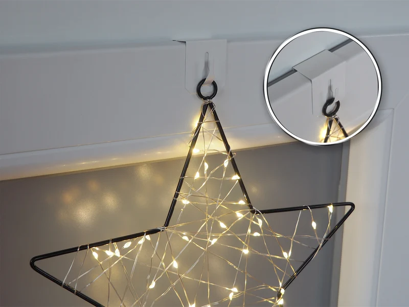 Fensterhaken aus Federedelstahl 12–23 mm für Deko & Vitragestangen