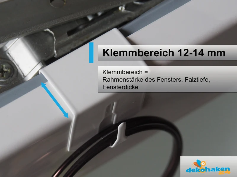 Fensterhaken aus Federedelstahl 12–23 mm für Deko & Vitragestangen