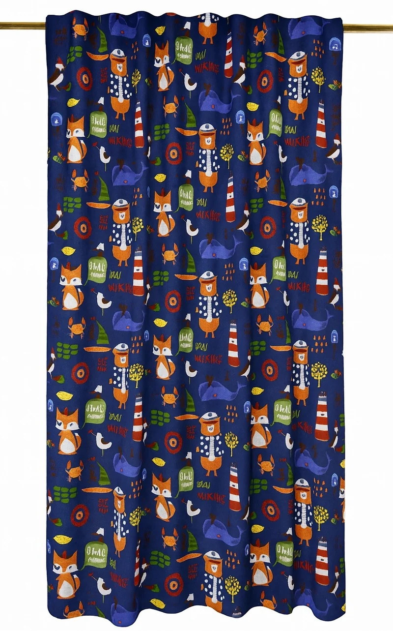 Schlaufenschal Ahoi blau BxH 135x175/245cm