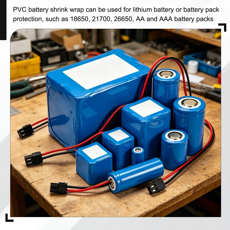 Battery Wrap, Heat Shrink Tubing, 195mm Flat Width 124mm ID, Blue