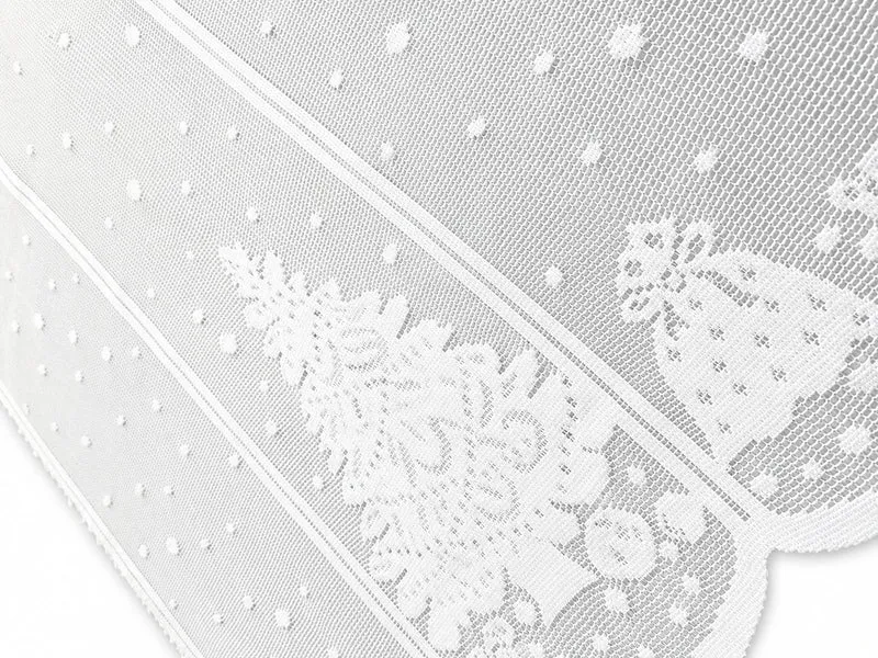 Scheibengardine Tannenbaum Geschenk weiß HxB 50x140cm