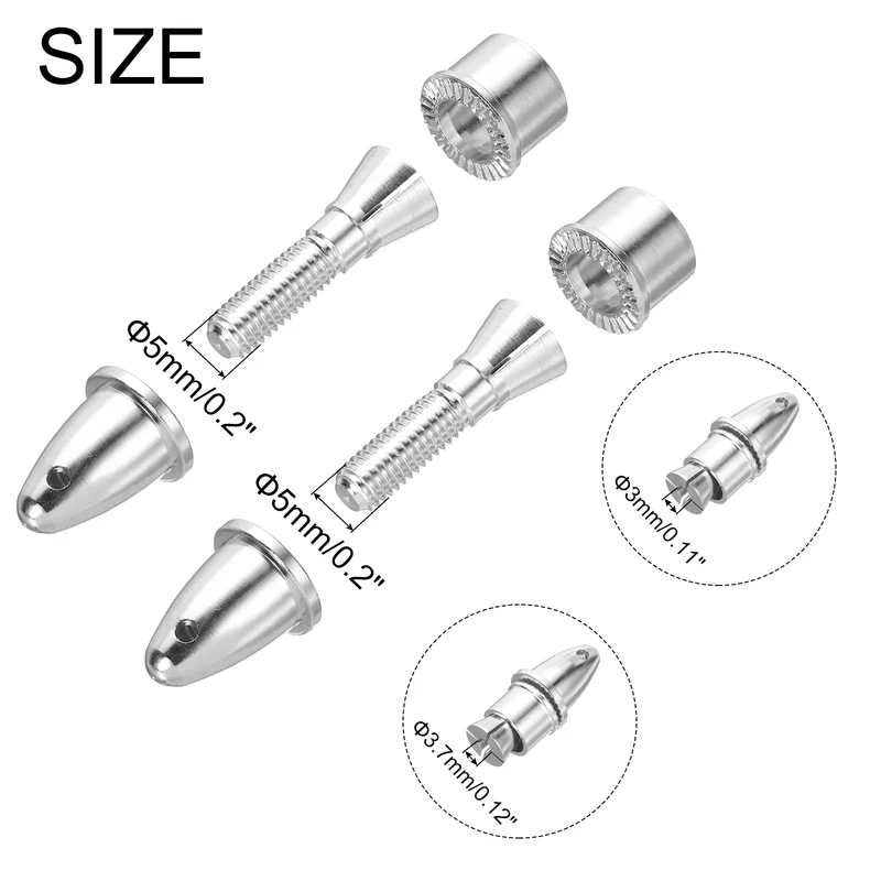 2PCS 3/3.17mm Aperture 5mm Output Airplane Spinner Propeller Adapter for Motor