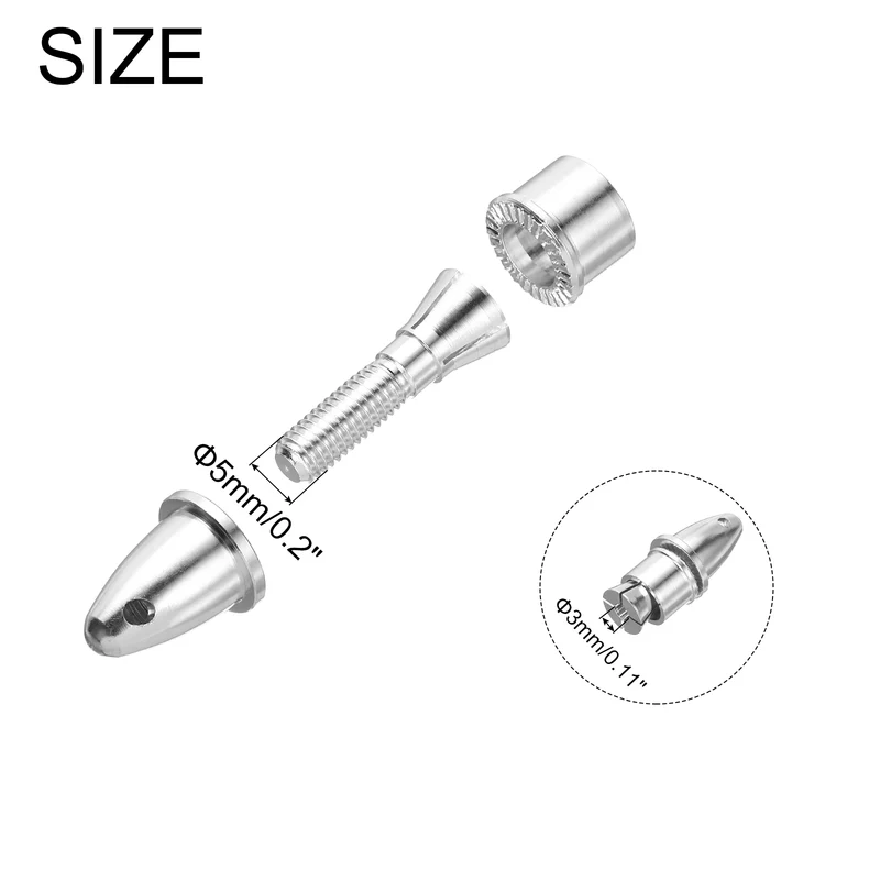 4PCS 3mm Aperture 5mm Output Airplane Spinner Propeller Adapter for Motor