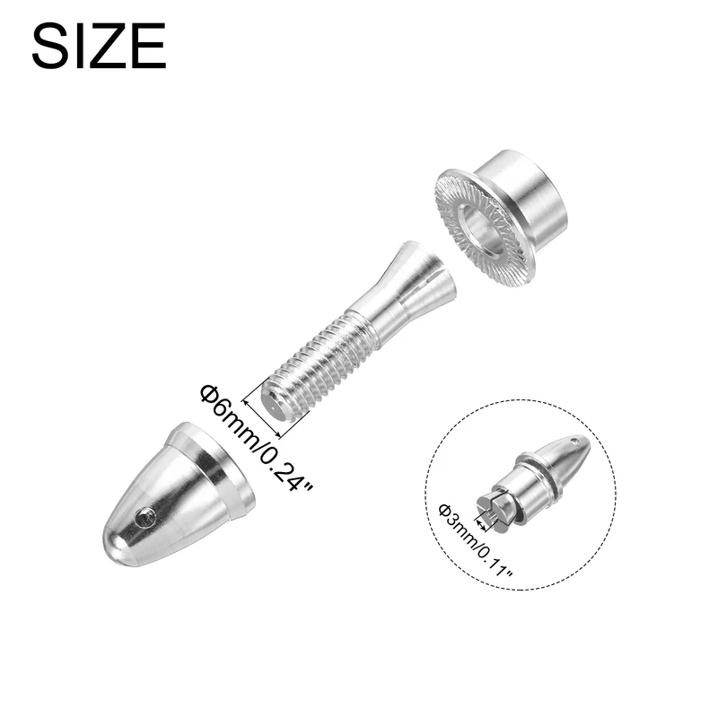 4PCS 3mm Aperture 6mm Output Airplane Spinner Propeller Adapter for Motor