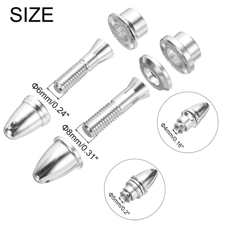 4PCS 4/5mm Aperture 6/8mm Output Airplane Spinner Propeller Adapter for Motor