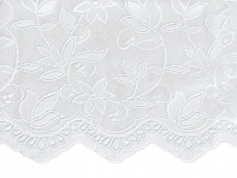 Fertiggardine m. Universalband versch. Größen weiß Edel Jacquard