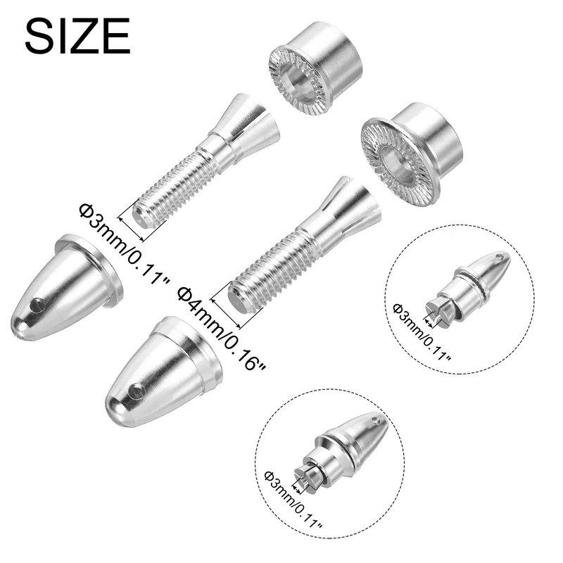 10 Pcs RC Airplane Propeller Adaptor （3*5) （4*6) mm Aperture Output Axle 5pcs