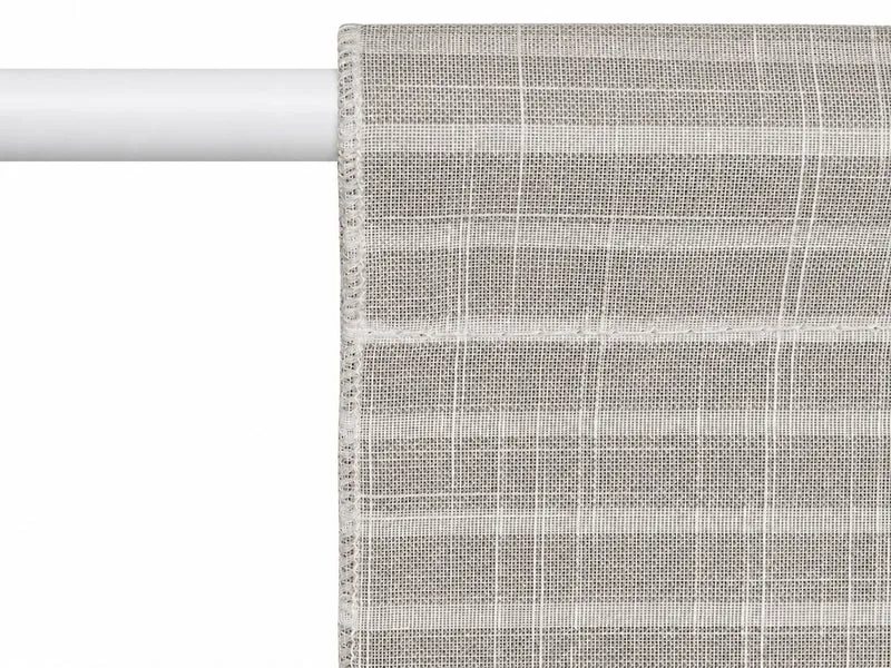 Design Mini Flächenvorhang Set weiß taupe Scheibengardine 4014-09