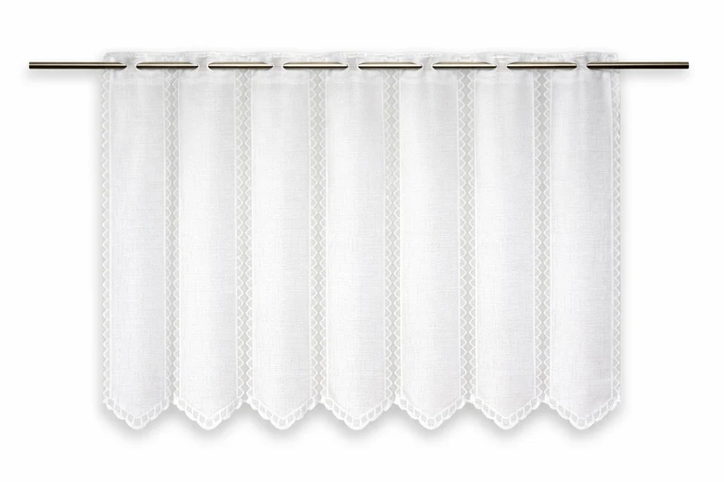 Nach Maß Scheibengardine weiß Höhe 30/45/60/90cm 7002