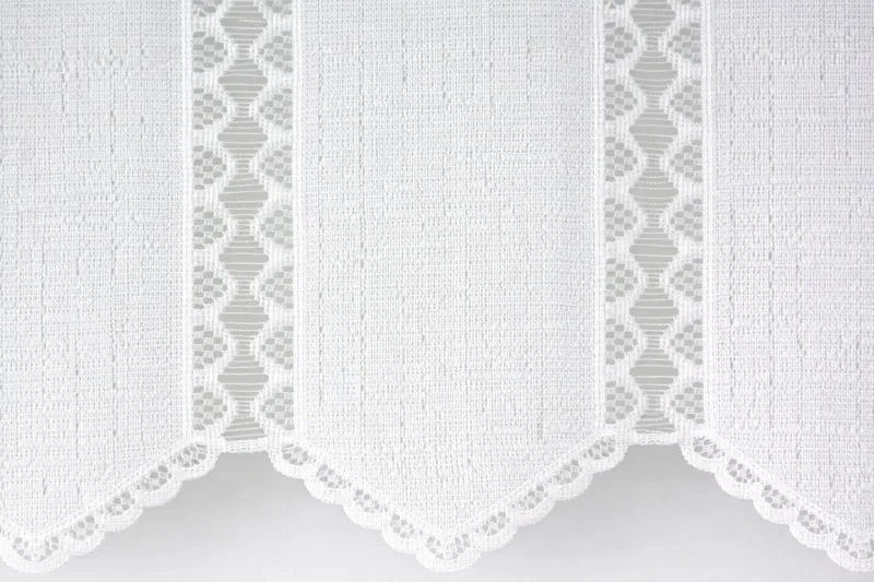Nach Maß Scheibengardine weiß Höhe 30/45/60/90cm 7002