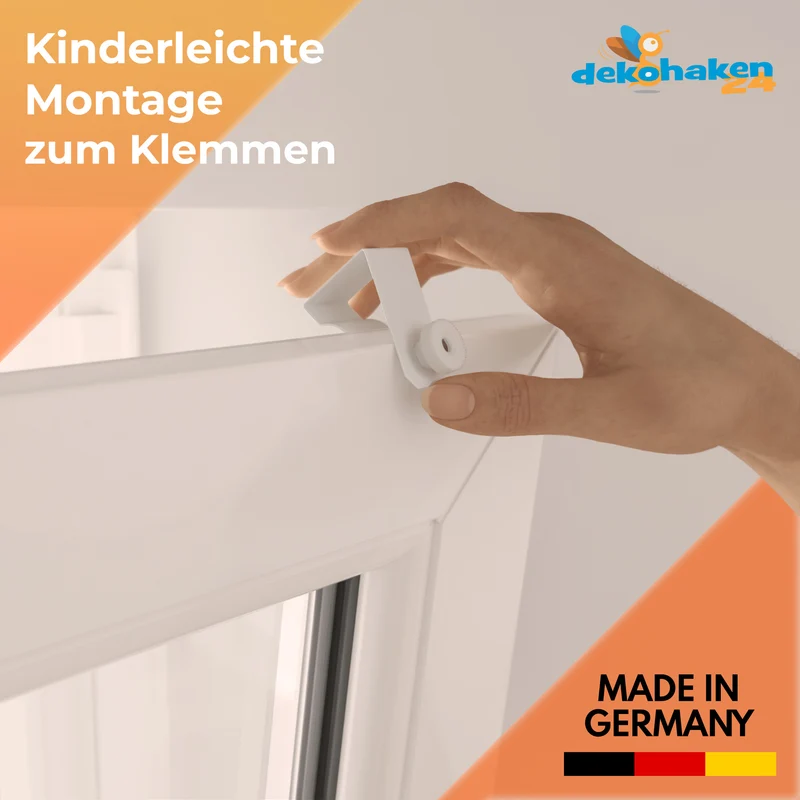 Klemmträger für Plissees – 4 Stück, ohne Bohren