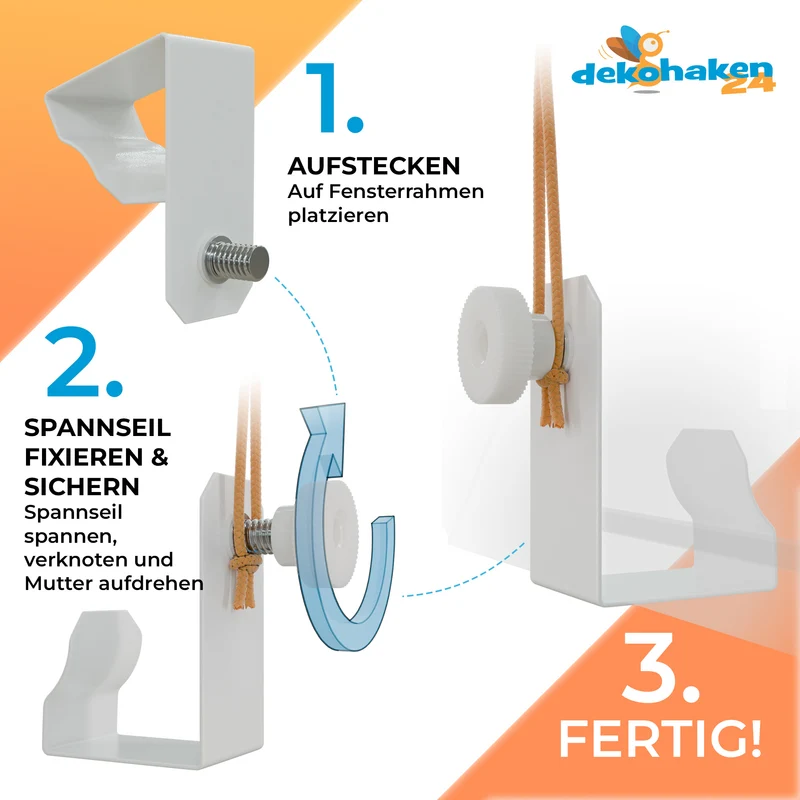 Klemmträger für Plissees – 4 Stück, ohne Bohren