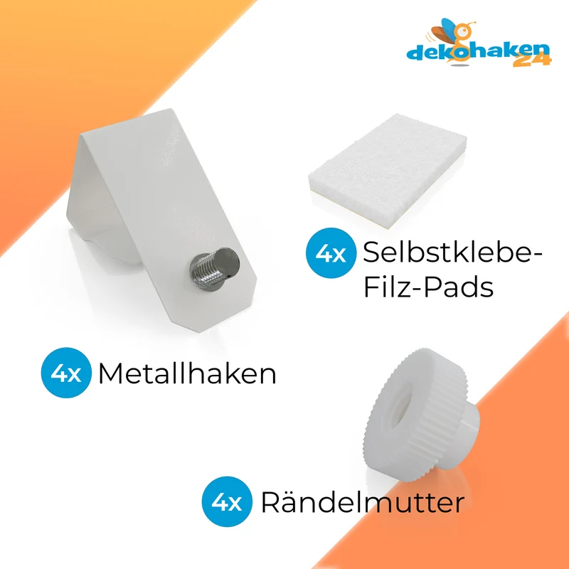 Klemmträger für Plissees – 4 Stück, ohne Bohren