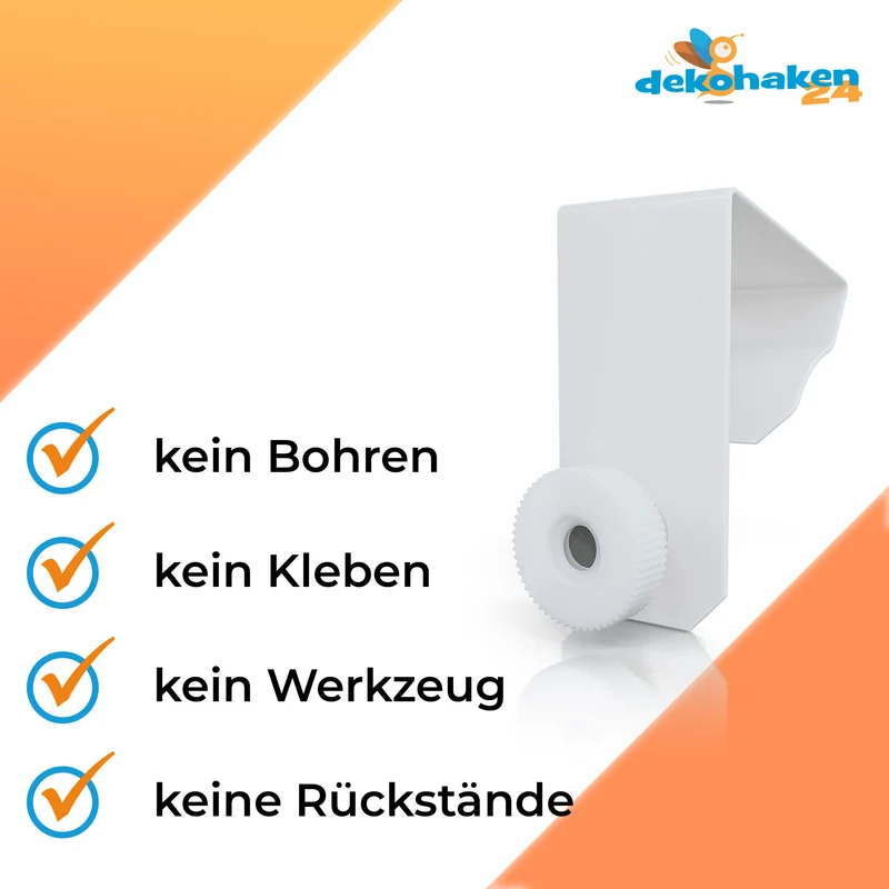 Klemmträger für Plissees – 4 Stück, ohne Bohren