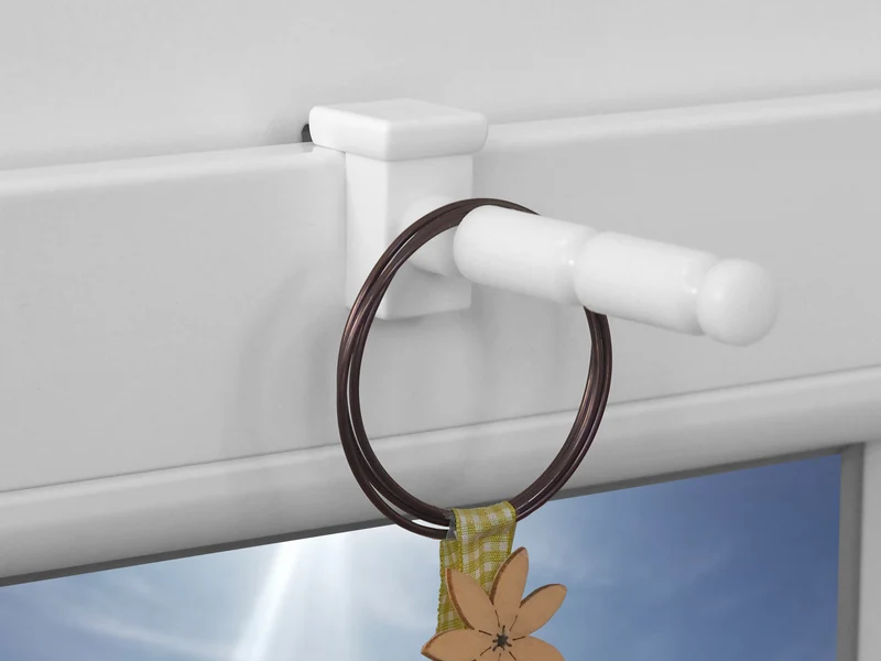 Fensterhaken/Dekohaken mit Distanzhalter, Größe L, Klemmbereich 10-27 mm