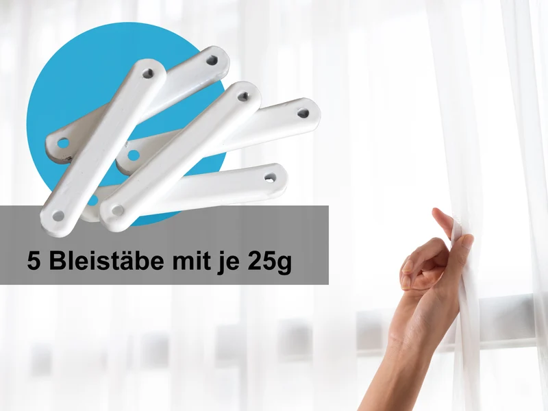 Bleistäbe für Gardinen und Vorhänge – 25 g oder 50 g
