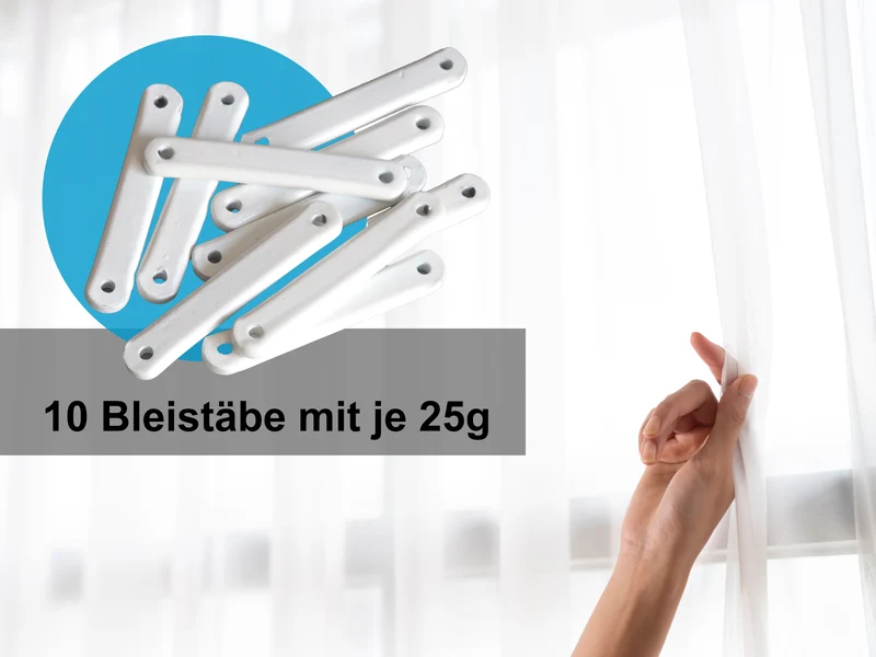 Bleistäbe für Gardinen und Vorhänge – 25 g oder 50 g